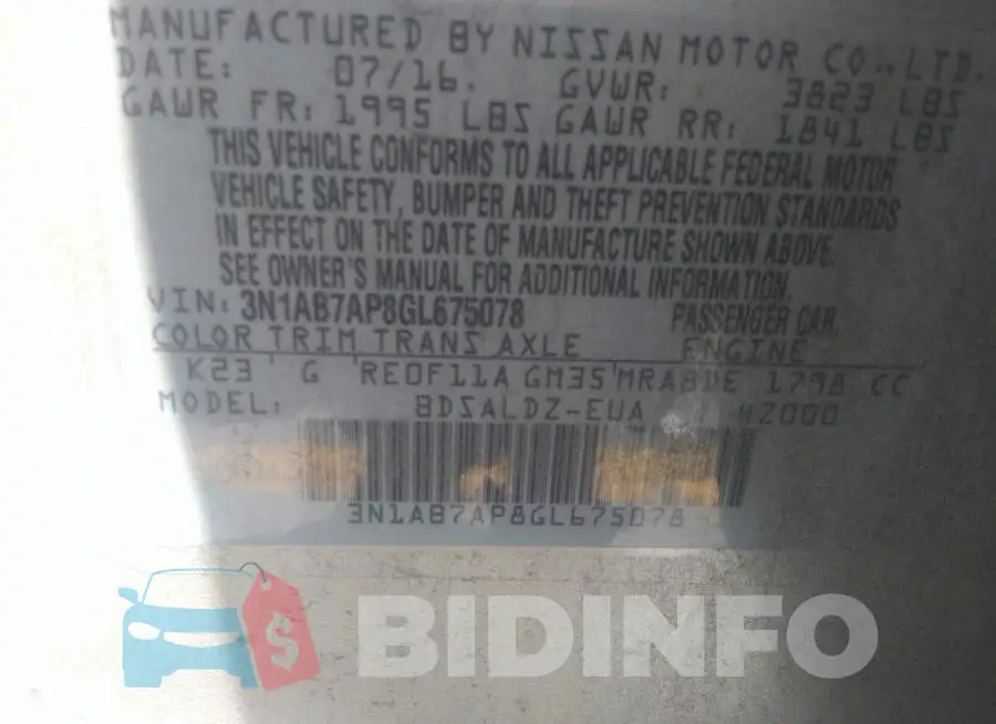 3N1AB7AP8GL675078 Photo# 9