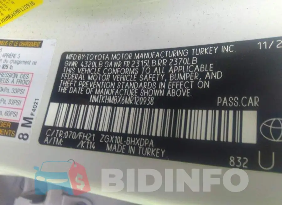 NMTKHMBX6MR120938 Photo# 9