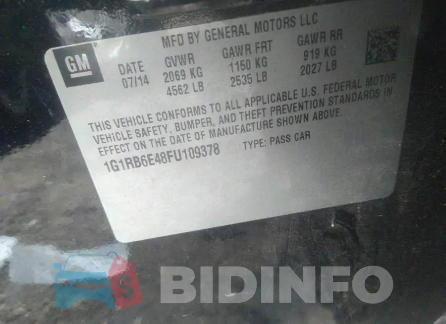 1G1RB6E48FU109378 Photo# 9