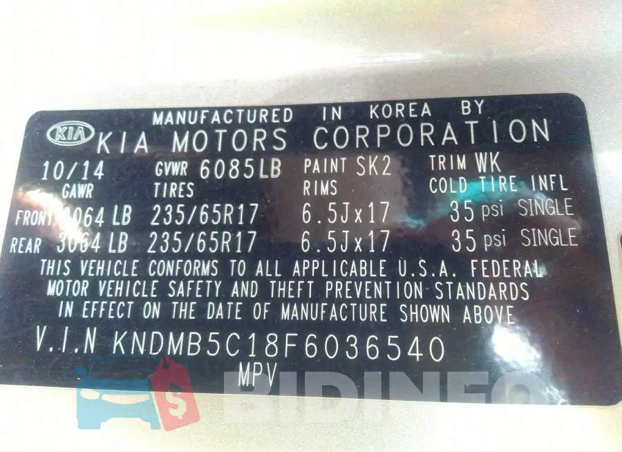 KNDMB5C18F6036540 Photo# 9