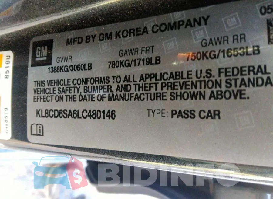 KL8CD6SA6LC480146 Photo# 9