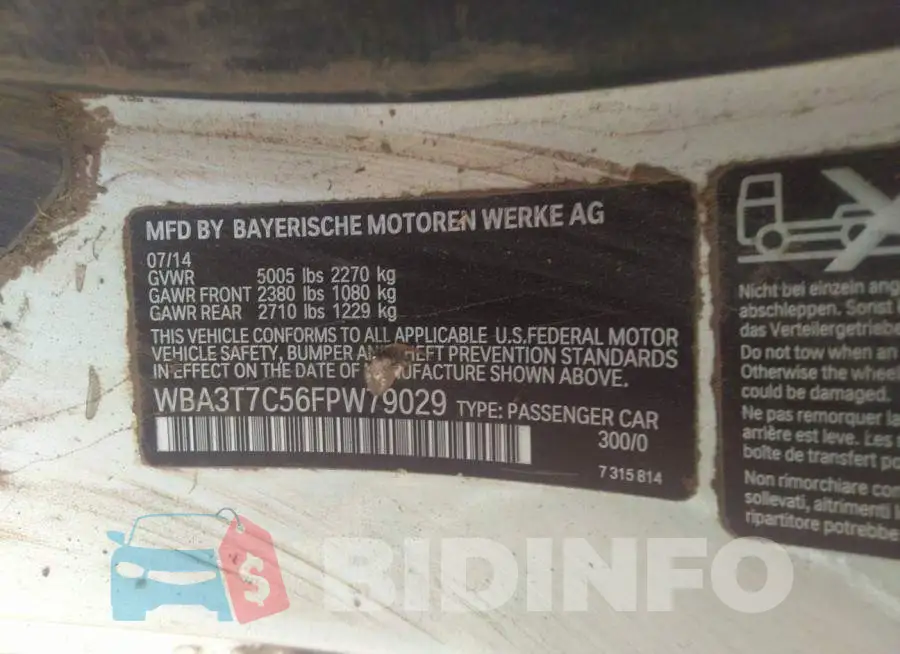 WBA3T7C56FPW79029 Photo# 9