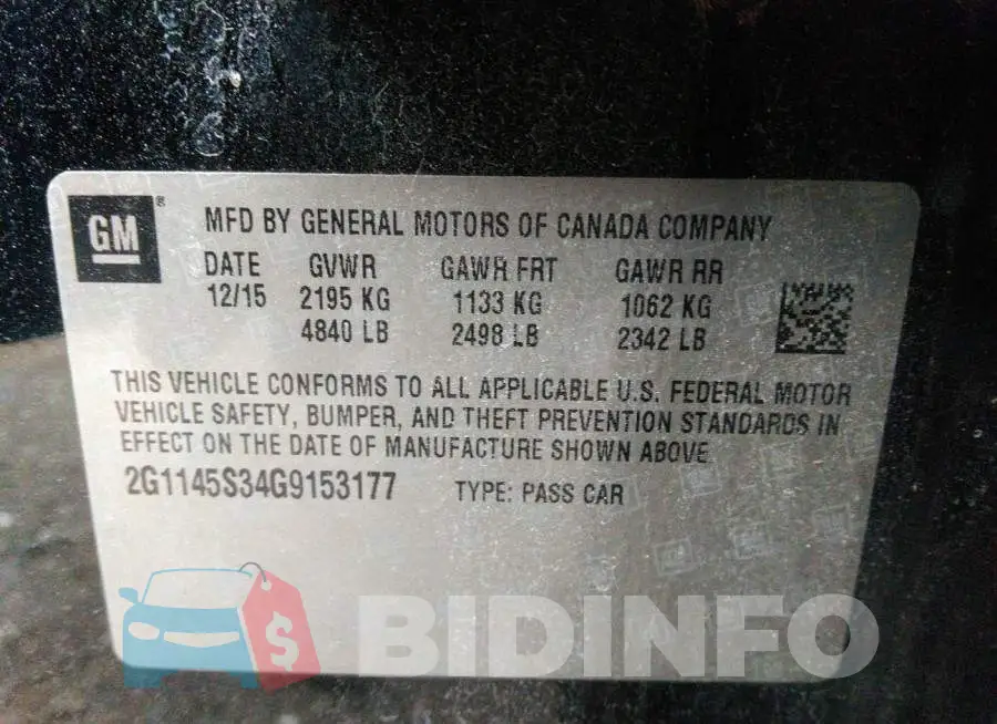 2G1145S34G9153177 Photo# 9