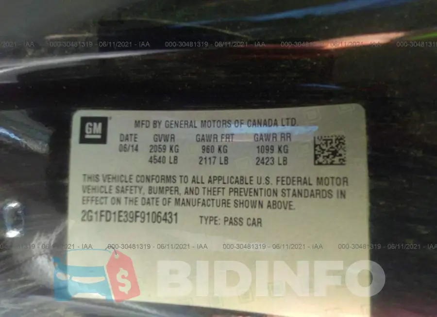 2G1FD1E39F9106431 Photo# 9