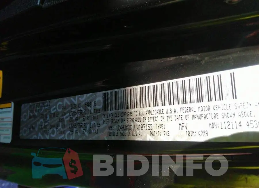 1C4HJXDG1LW187153 Photo# 9