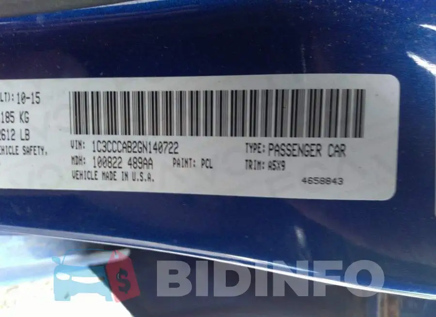 1C3CCCAB2GN140722 Photo# 9