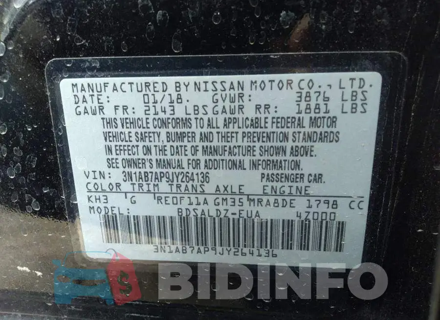 3N1AB7AP9JY264136 Photo# 9