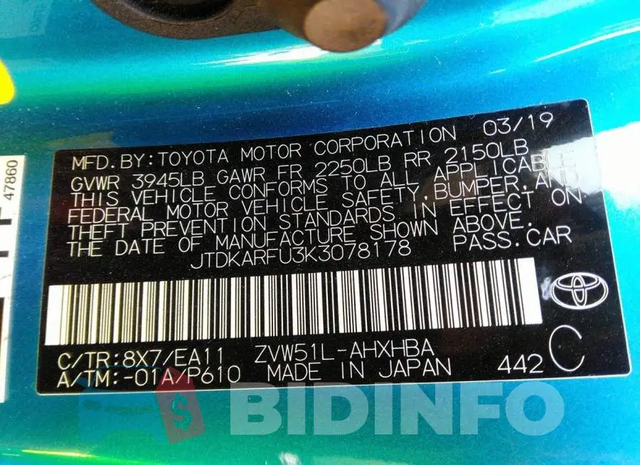 JTDKARFU3K3078178 Photo# 9