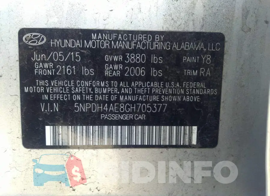 5NPDH4AE8GH705377 Photo# 9