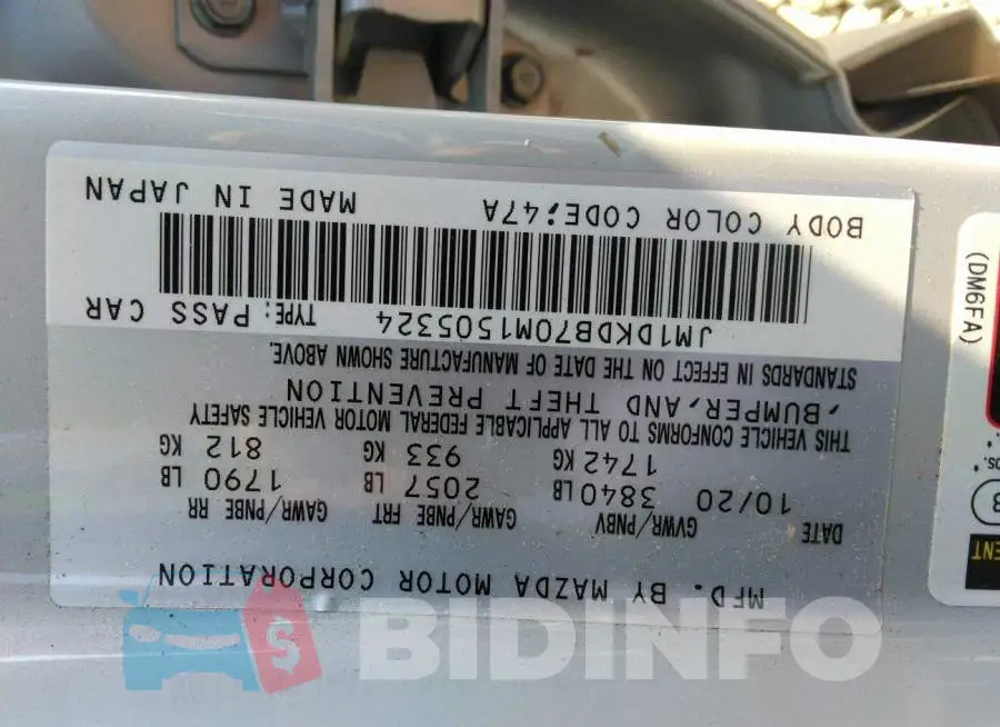 JM1DKDB70M1505324 Photo# 9