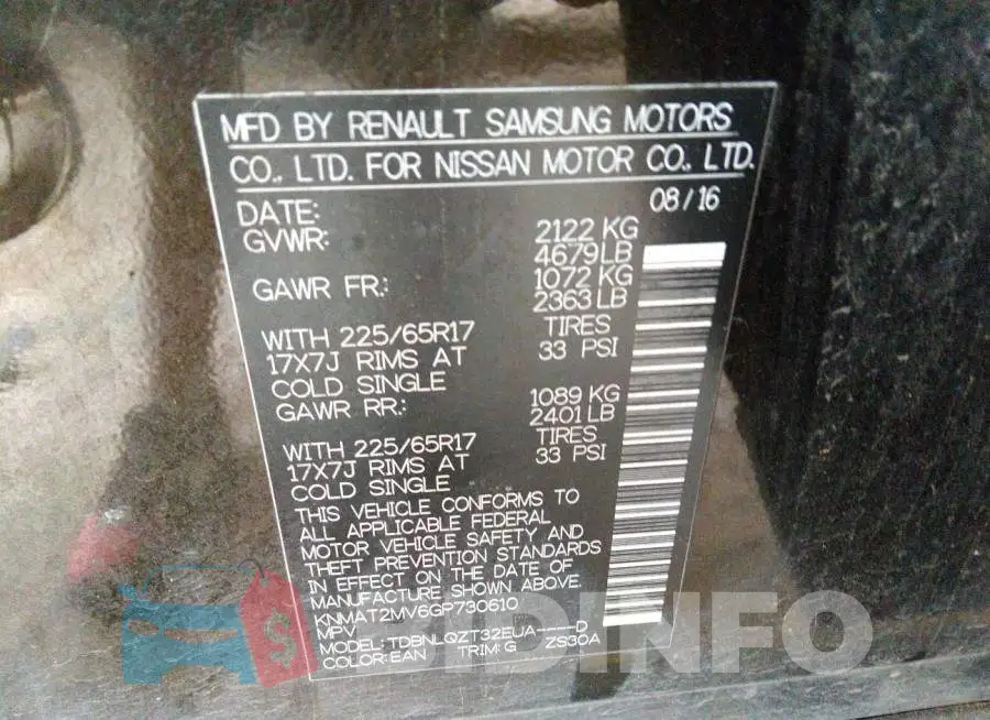 KNMAT2MV6GP730610 Photo# 9
