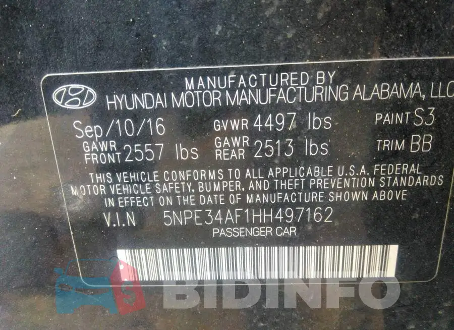 5NPE34AF1HH497162 Photo# 9