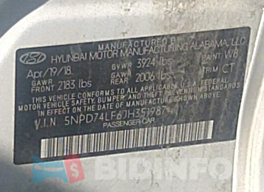 5NPD74LF6JH351987 Photo# 9