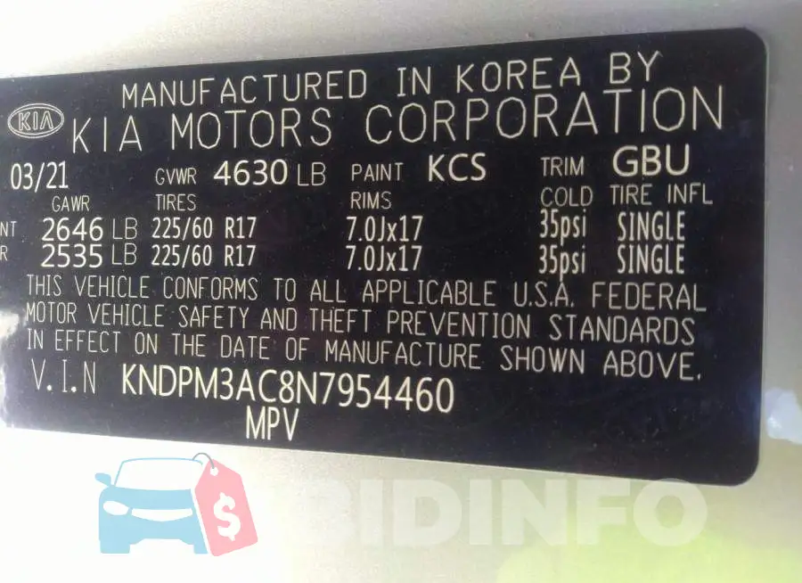KNDPM3AC8N7954460 Photo# 9