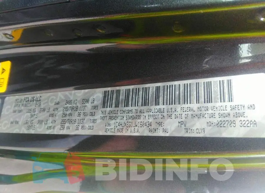 1C4HJXEG1JW160434 Photo# 9
