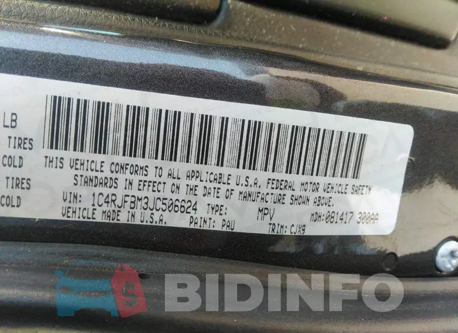 1C4RJFBM3JC506624 Photo# 9