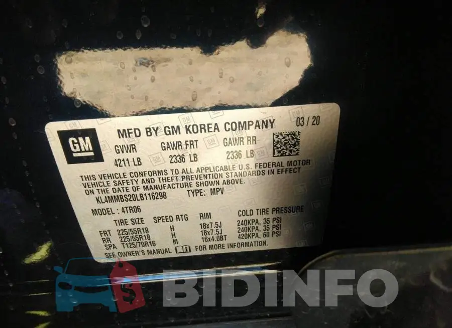 KL4MMBS20LB116298 Photo# 9