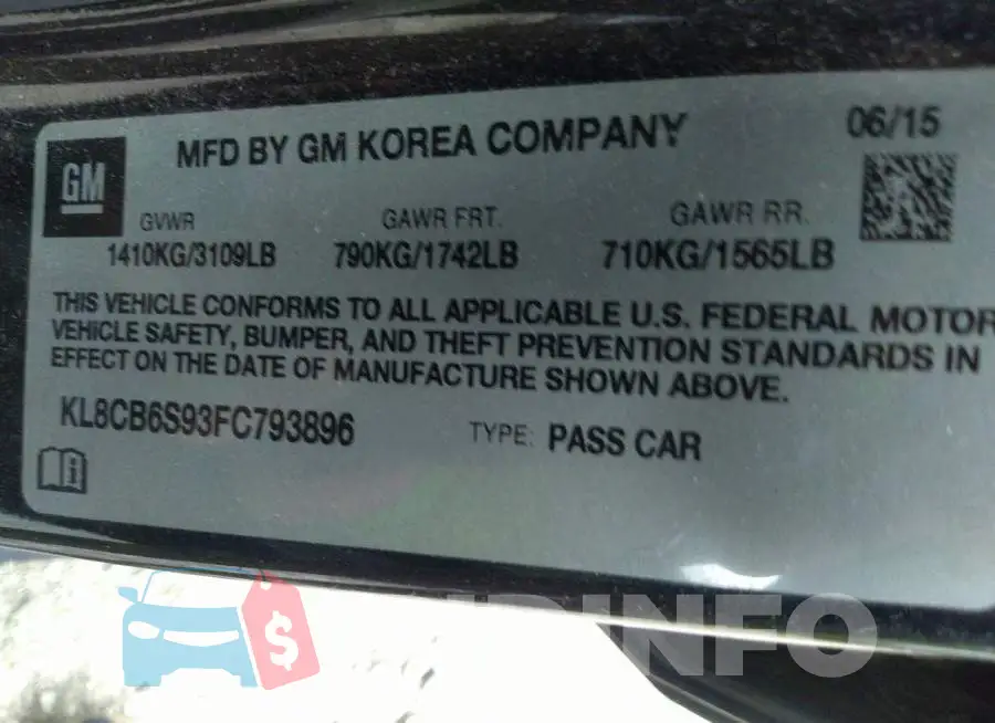 KL8CB6S93FC793896 Photo# 9