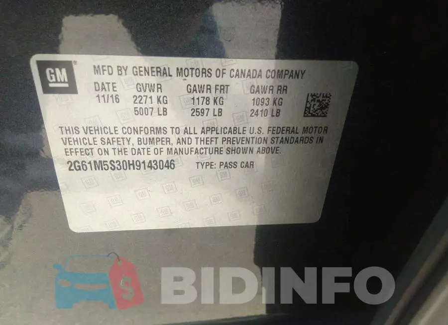 2G61M5S30H9143046 Photo# 9