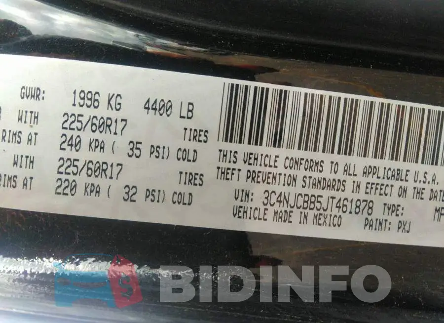 3C4NJCBB5JT461878 Photo# 9
