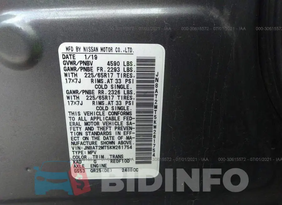 JN8AT2MT5KW261754 Photo# 9