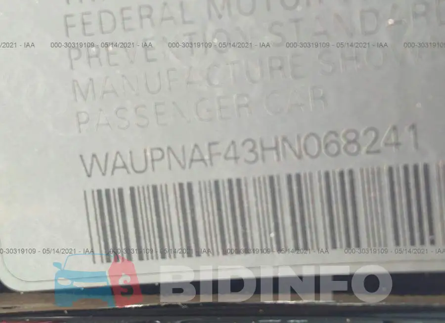 WAUPNAF43HN068241 Photo# 9