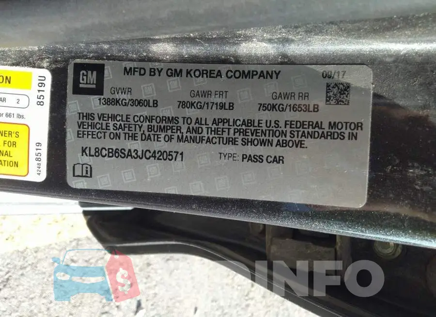 KL8CB6SA3JC420571 Photo# 9
