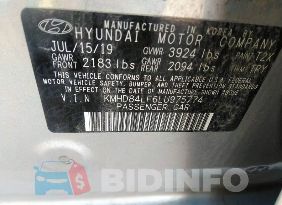 KMHD84LF6LU975774 Photo# 9