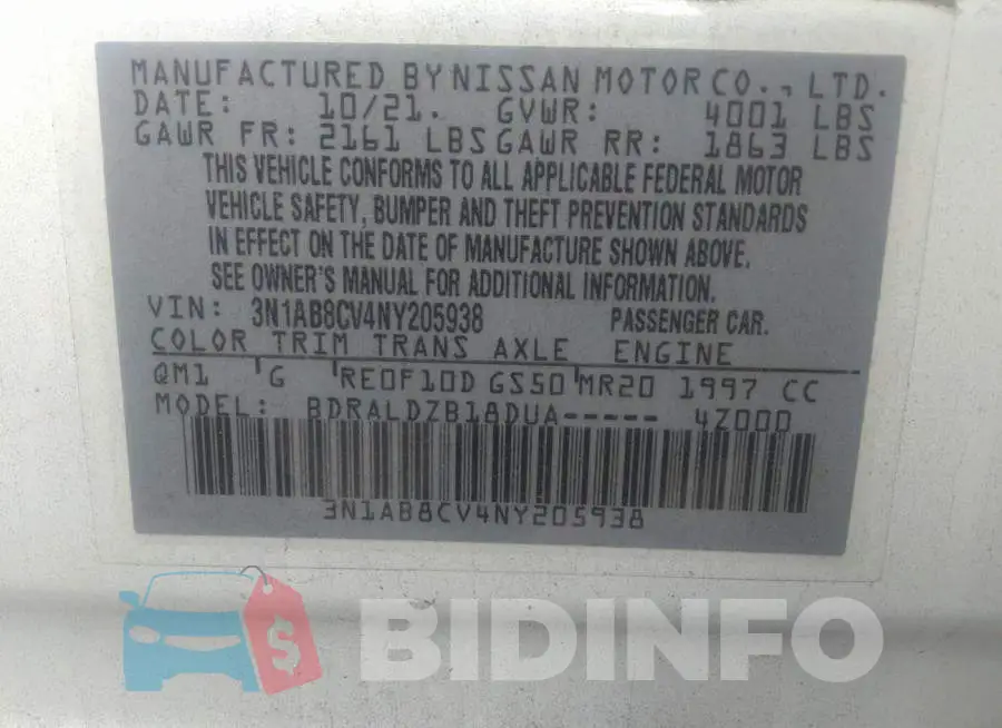 3N1AB8CV4NY205938 Photo# 9
