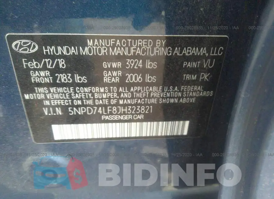 5NPD74LF8JH323821 Photo# 9