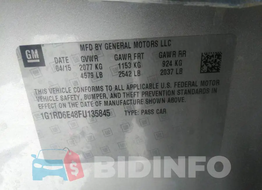1G1RD6E48FU135845 Photo# 9