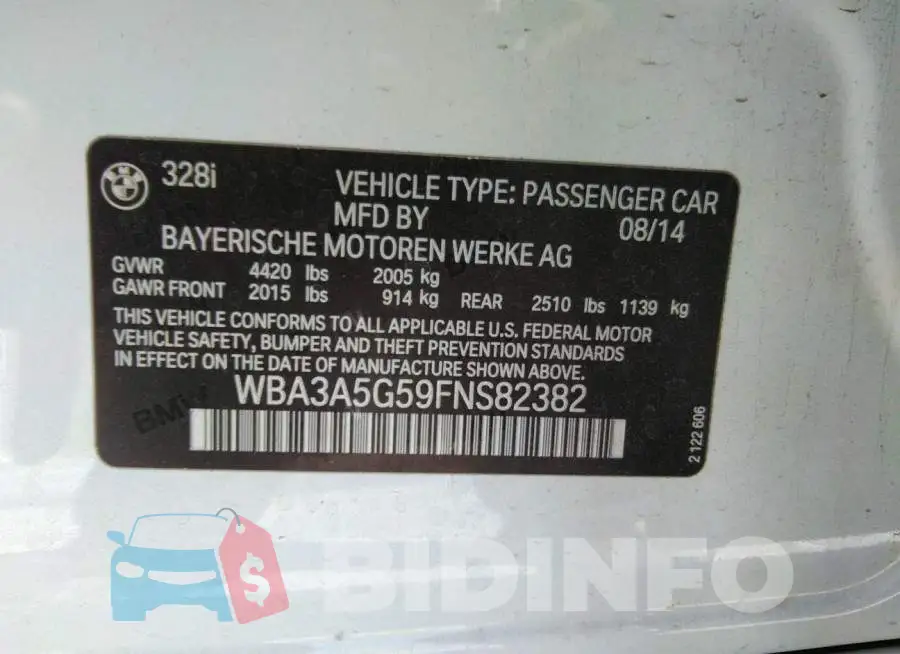 WBA3A5G59FNS82382 Photo# 9