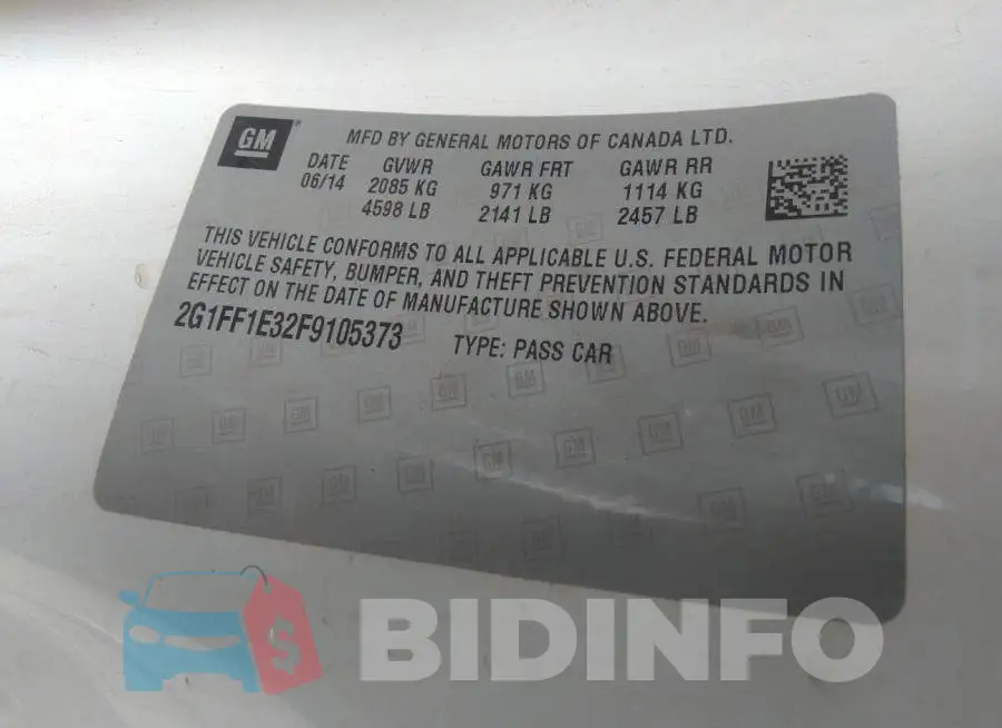 2G1FF1E32F9105373 Photo# 9