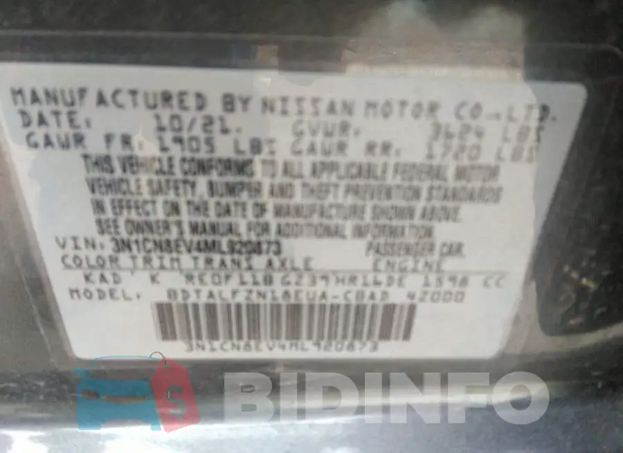 3N1CN8EV4ML920873 Photo# 9