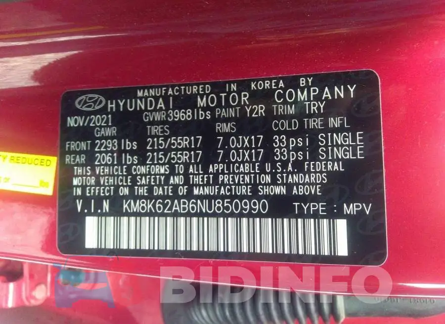 KM8K62AB6NU850990 Photo# 9