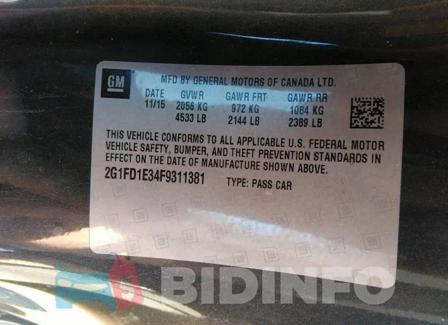 2G1FD1E34F9311381 Photo# 9