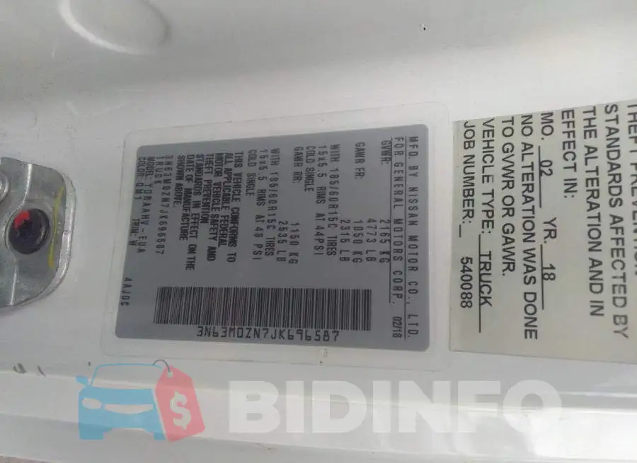3N63M0ZN7JK696587 Photo# 9