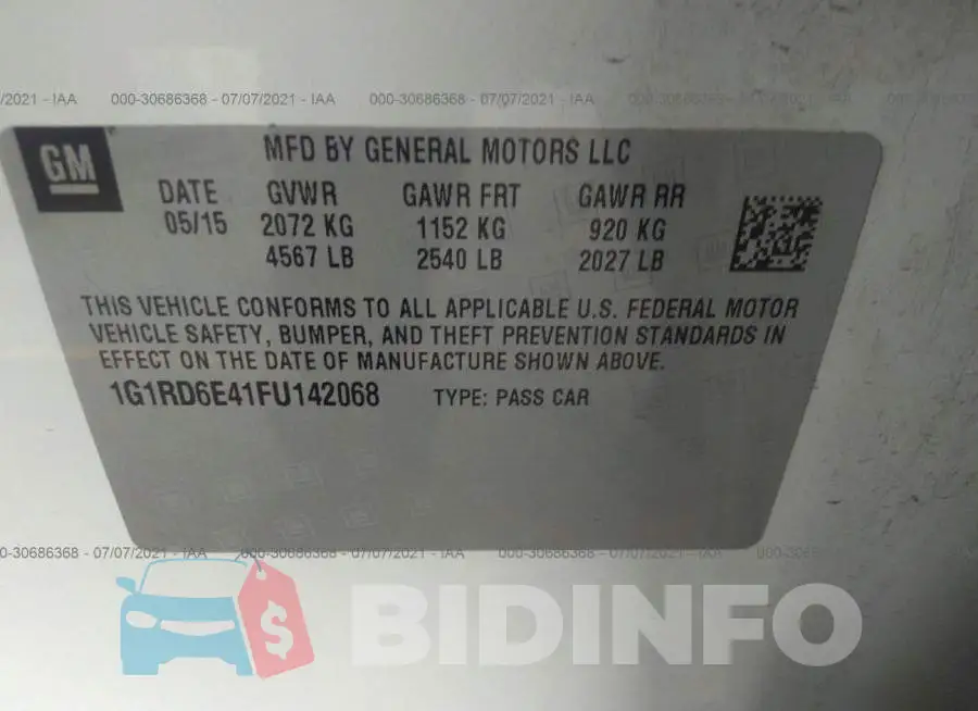 1G1RD6E41FU142068 Photo# 9