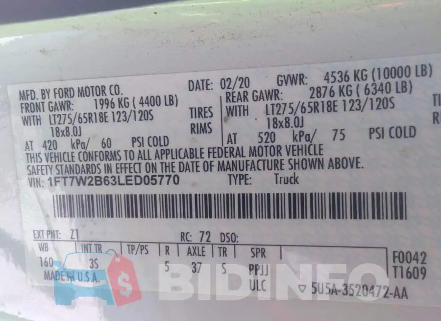 1FT7W2B63LED05770 Photo# 9