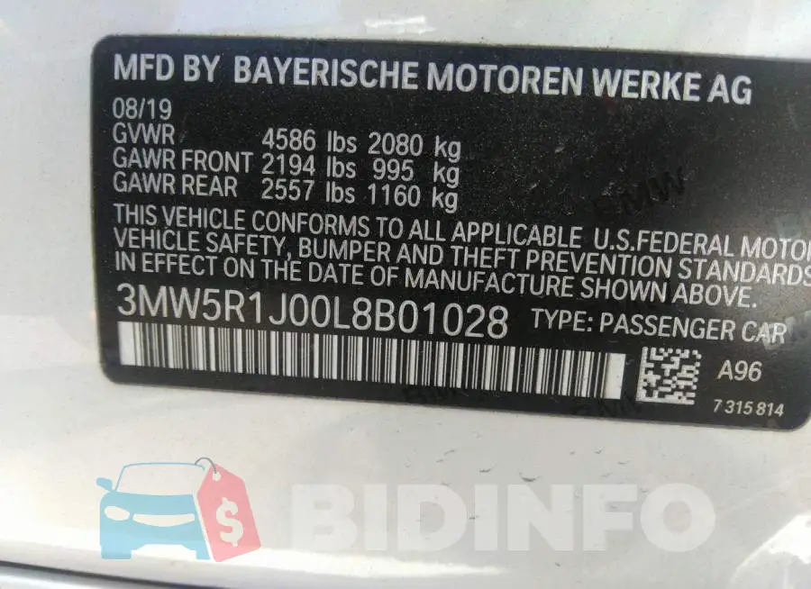3MW5R1J00L8B01028 Photo# 9