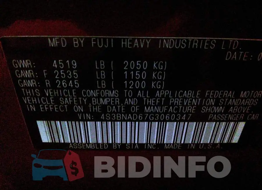4S3BNAD67G3060347 Photo# 9