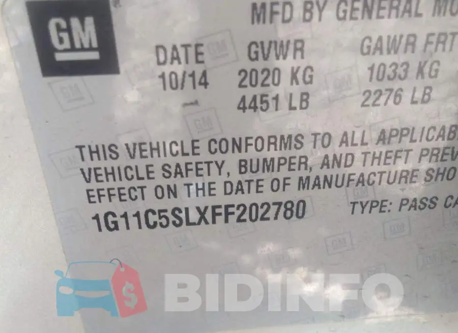 1G11C5SLXFF202780 Photo# 9