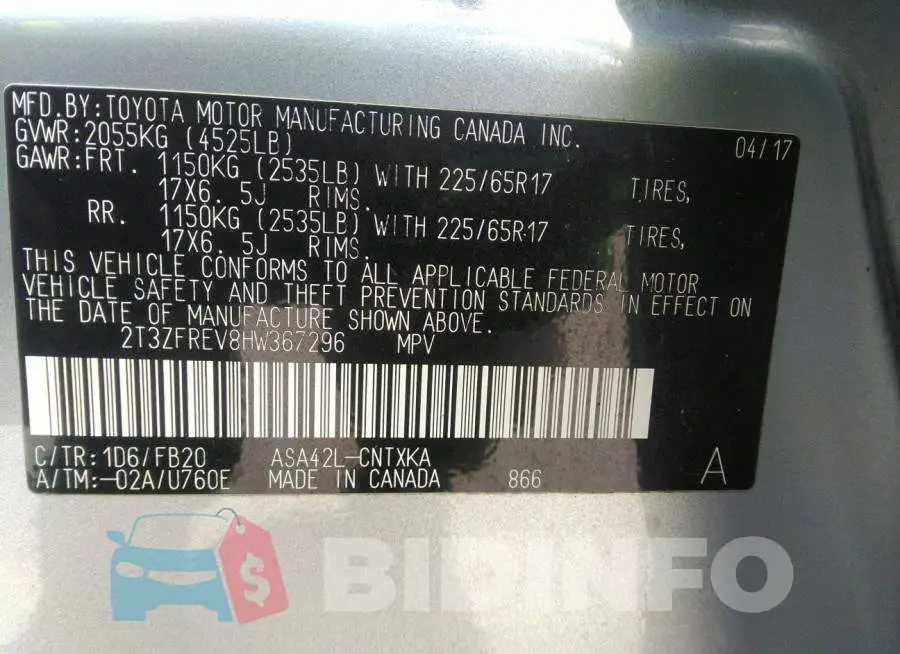 2T3ZFREV8HW367296 Photo# 9