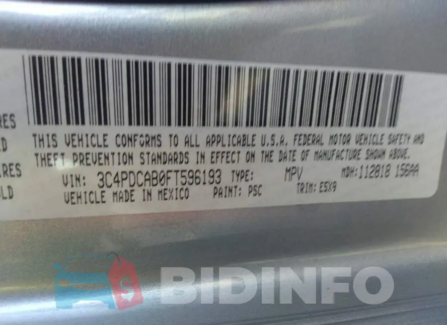 3C4PDCAB0FT596193 Photo# 9