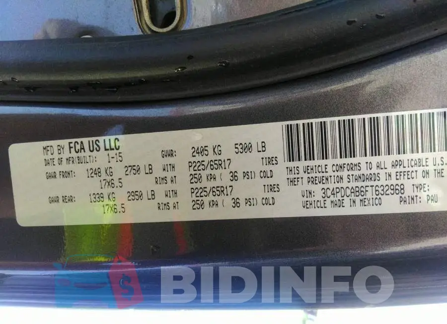 3C4PDCAB6FT632968 Photo# 9