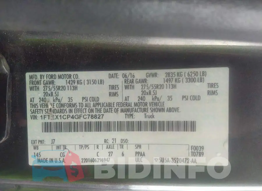 1FTEX1CP4GFC78827 Photo# 9