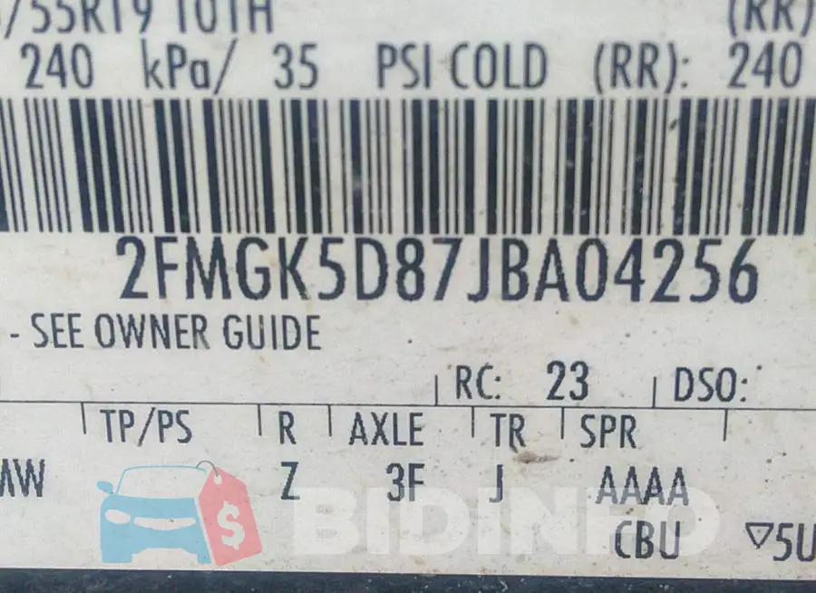 2FMGK5D87JBA04256 Photo# 9