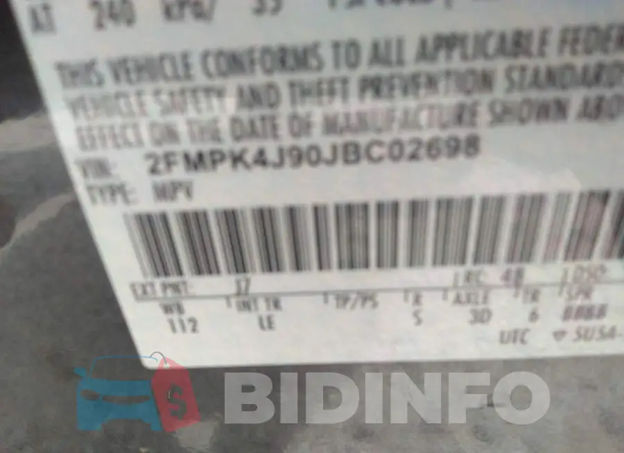 2FMPK4J90JBC02698 Photo# 8