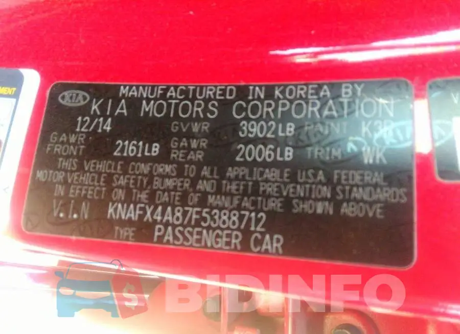 KNAFX4A87F5388712 Photo# 9