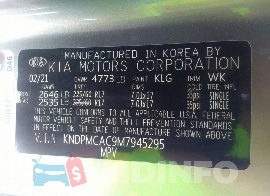 KNDPMCAC9M7945295 Photo# 9